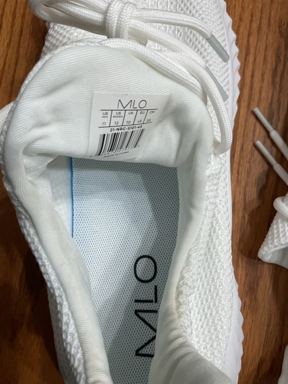 Mlo White Knit Sneakers - Lightweight Casual Shoes new with tags size 11 - Picture 8 of 8